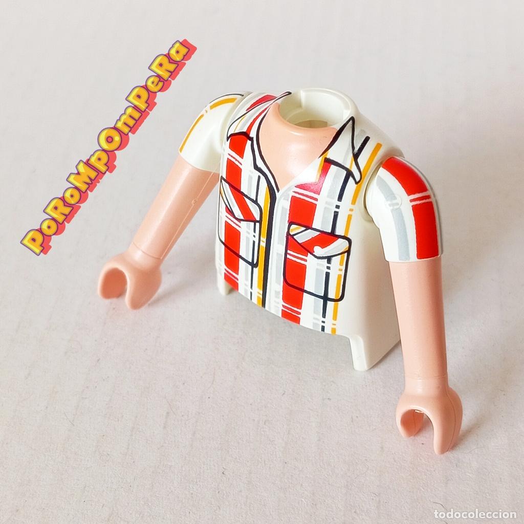 Playmobil: PLAYMOBIL TORSO CAMISA RAYAS + BRAZO A JUEGO MANGA CORTA COMPLETAR/CUSTOM TO7