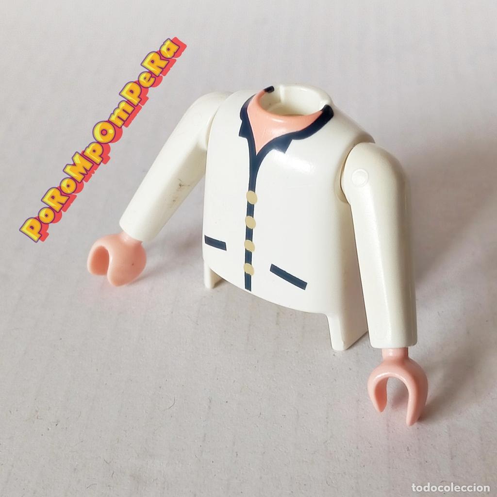 Playmobil: PLAYMOBIL TORSO BLANCO + BRAZO A JUEGO MANGA LARGA CAMISA PIJAMA COMPLETAR/CUSTOM TO7