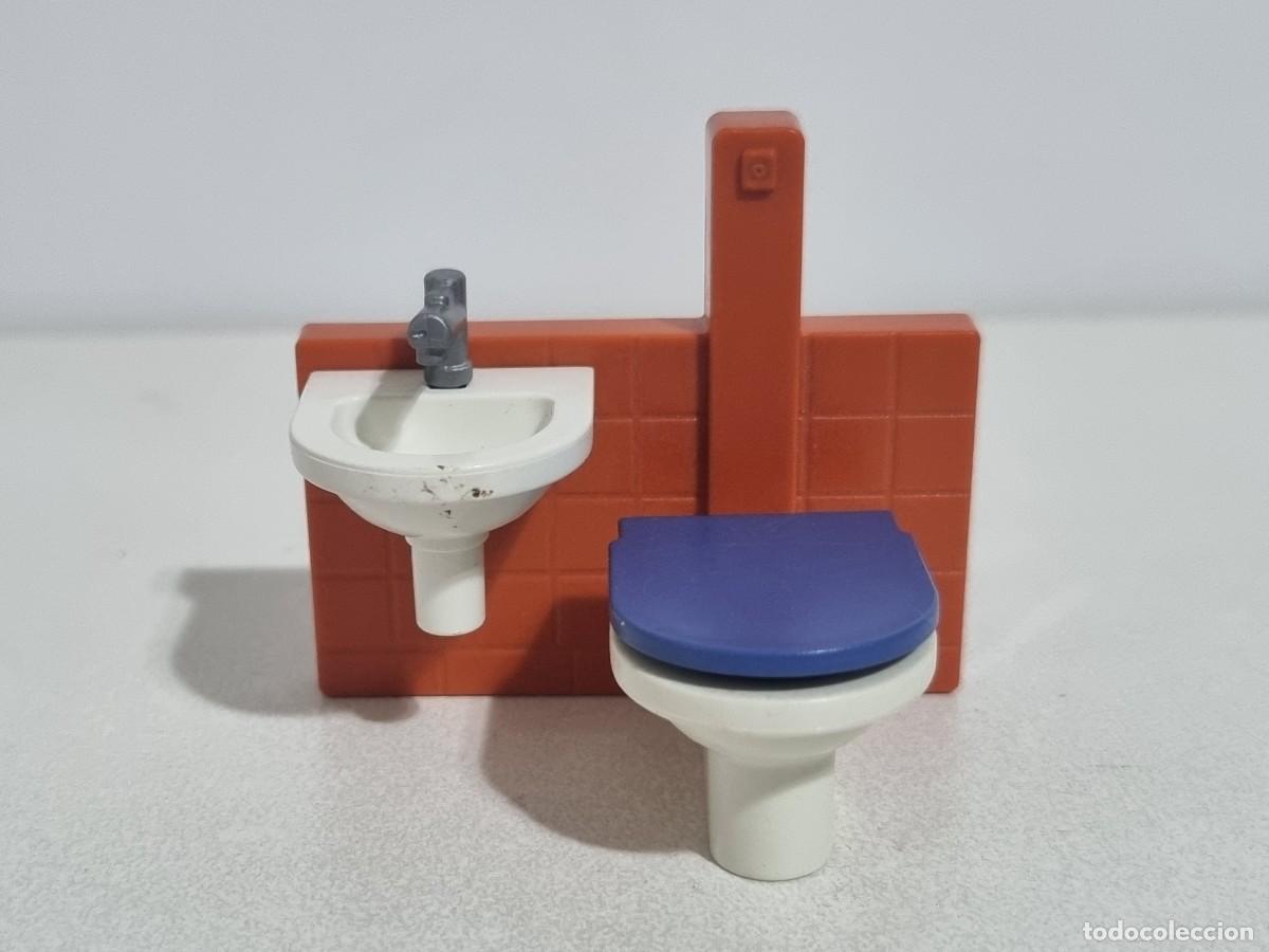 Playmobil: Playmobil 3254 3260 3988 Vater Lavabo WC Ba&ntilde;o Carcel Prision Comisaria Celda