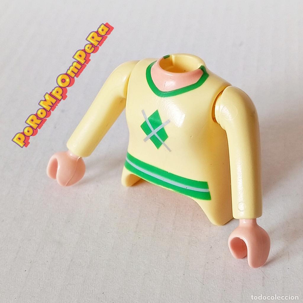 Playmobil: PLAYMOBIL TORSO MUJER CREMA + BRAZO CURVO A JUEGO MANGA LARGA JERSEY COMPLETAR/CUSTOM CHICA TO7