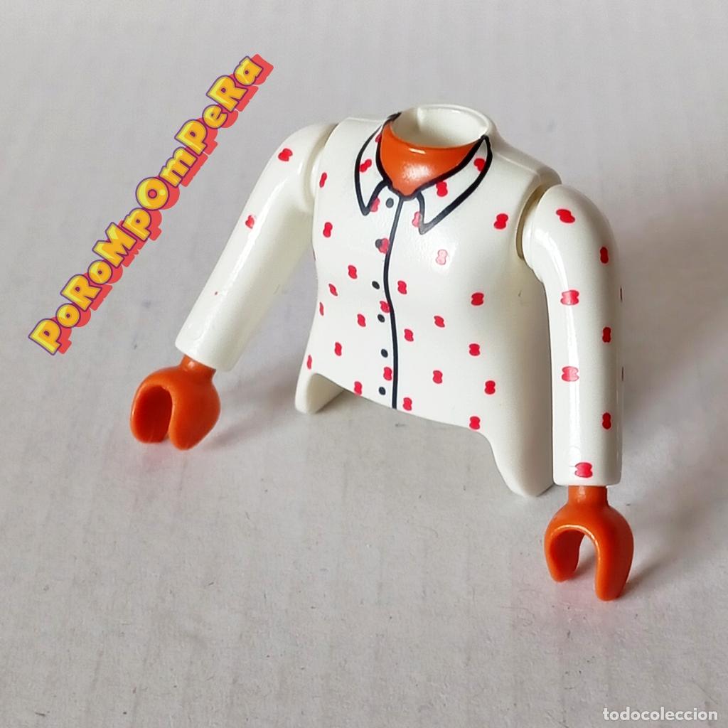 Playmobil: PLAYMOBIL TORSO MUJER + BRAZO CURVO A JUEGO PIEL ANARANJADA MANGA LARGA COMPLETAR/CUSTOM CHICA TO7