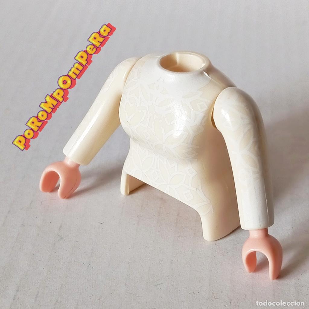 Playmobil: PLAYMOBIL TORSO MUJER BLANCO-CREMA + BRAZO CURVO A JUEGO MANGA LARGA COMPLETAR/CUSTOM CHICA TO7