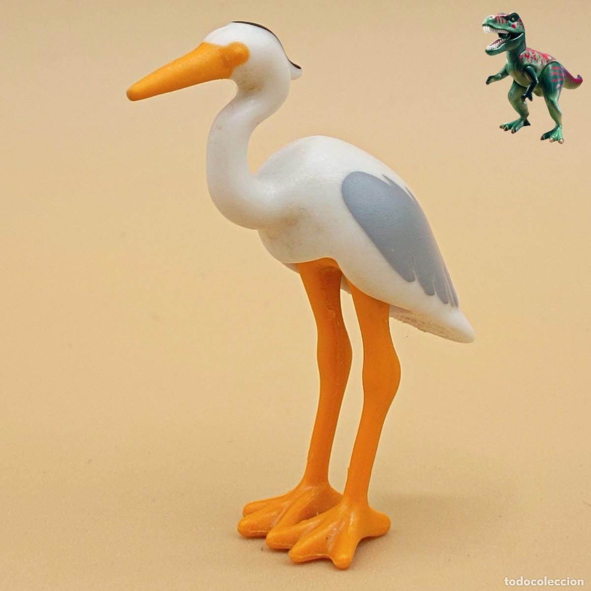 Playmobil: Playmobil garza real grulla cigue&ntilde;a pajaro ave animal estanque lago zoo safari africa 6574 6816 9320