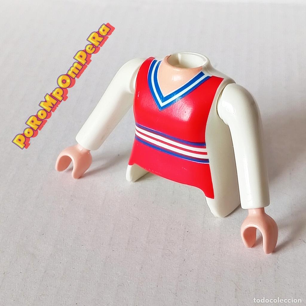 Playmobil: PLAYMOBIL TORSO MUJER BLANCO + BRAZO CURVO A JUEGO MANGA LARGA JERSEY COMPLETAR/CUSTOM CHICA TO7