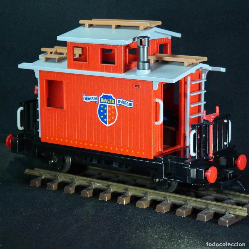 Playmobil: Playmobil vagon Ranger Caboose con via de metal y figura☼