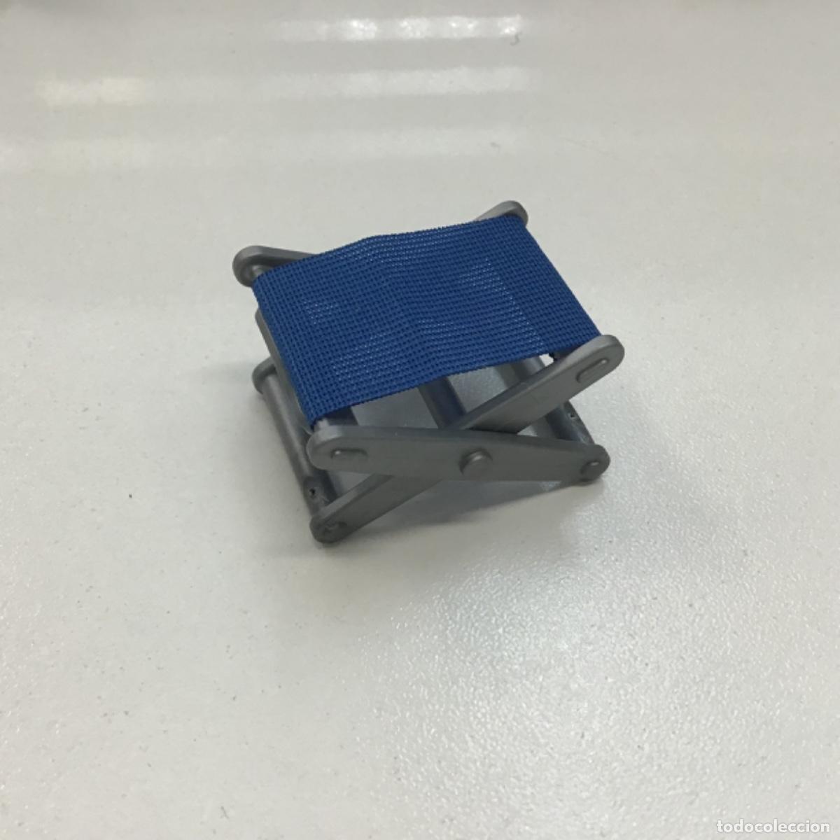 Playmobil: Playmobil Silla plegable azul y gris.