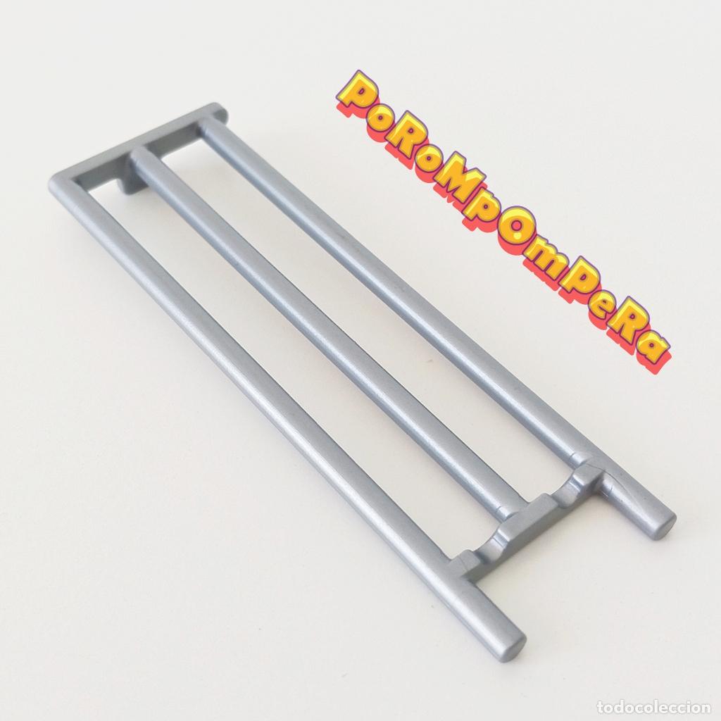 Playmobil: PLAYMOBIL PIEZA PLATEADA REJAS CORREDIZA GRANJA SYSTEM X 5119 RECINTO TERNEROS ANIMALES CG6E