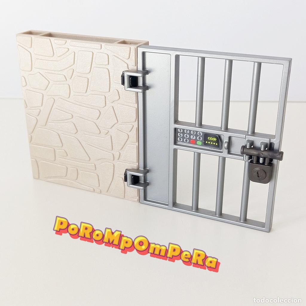 Playmobil: PLAYMOBIL MURO + REJA GUARIDA SECRETA SYSTEM X 4875 PARED CELDA BASE CUARTEL GENERAL TOP AGENTS CG6