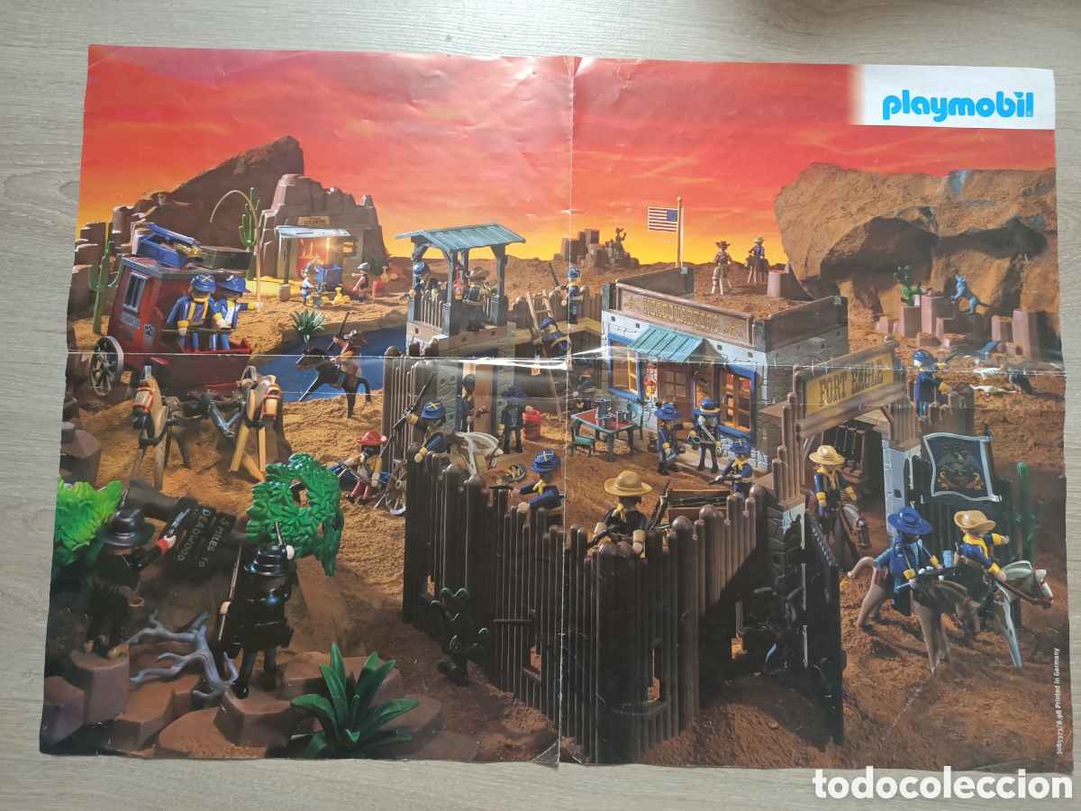 Playmobil: Playmobil 3023 p&oacute;ster western fort eagle oeste indios