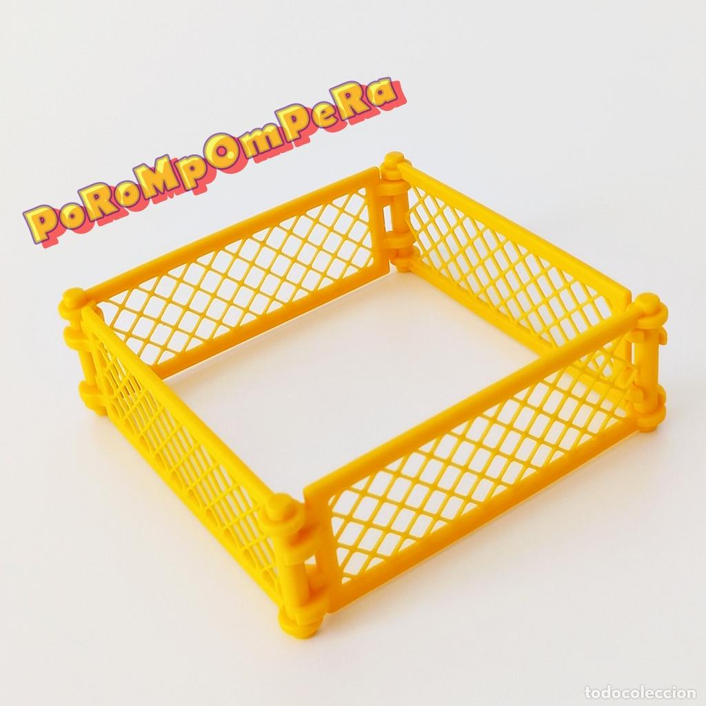 Playmobil: PLAYMOBIL LOTE X4 VALLA BAJA REJILLA 4343 70137 REJA VETERINARIO HAMSTER GRANJA CG6