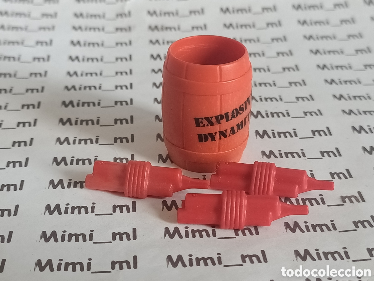 Playmobil: Playmobil barril naranja y 3 explosivos oeste western