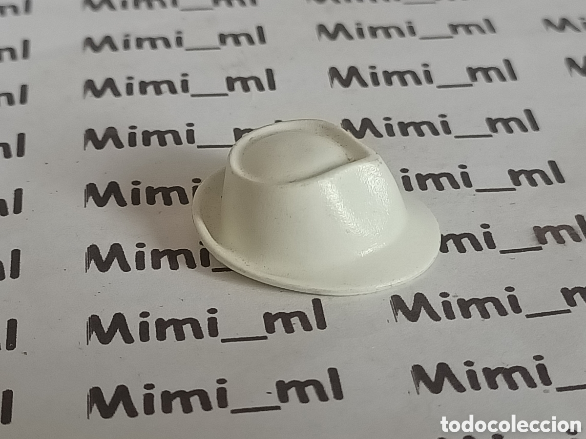 Playmobil: Playmobil sombrero hombre primera &eacute;poca serie color blanco gorro