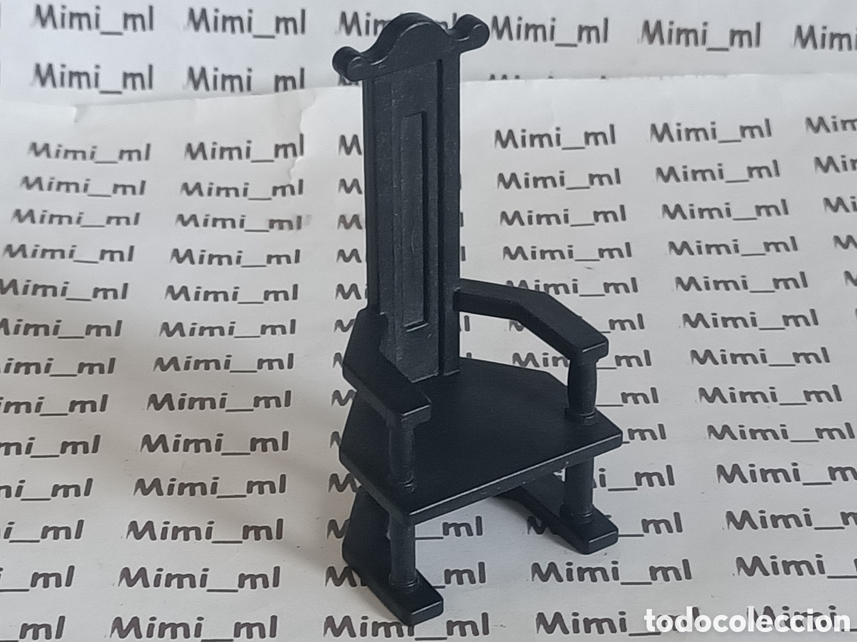 Playmobil: Playmobil silla negra castillo medieval trono