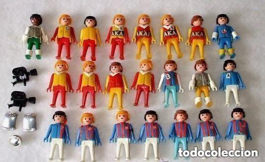 Playmobil: PLAYMOBIL GEOBRA A&Ntilde;O 1974 - DOS EQUIPOS DE FUTBOL Y EXTRAS
