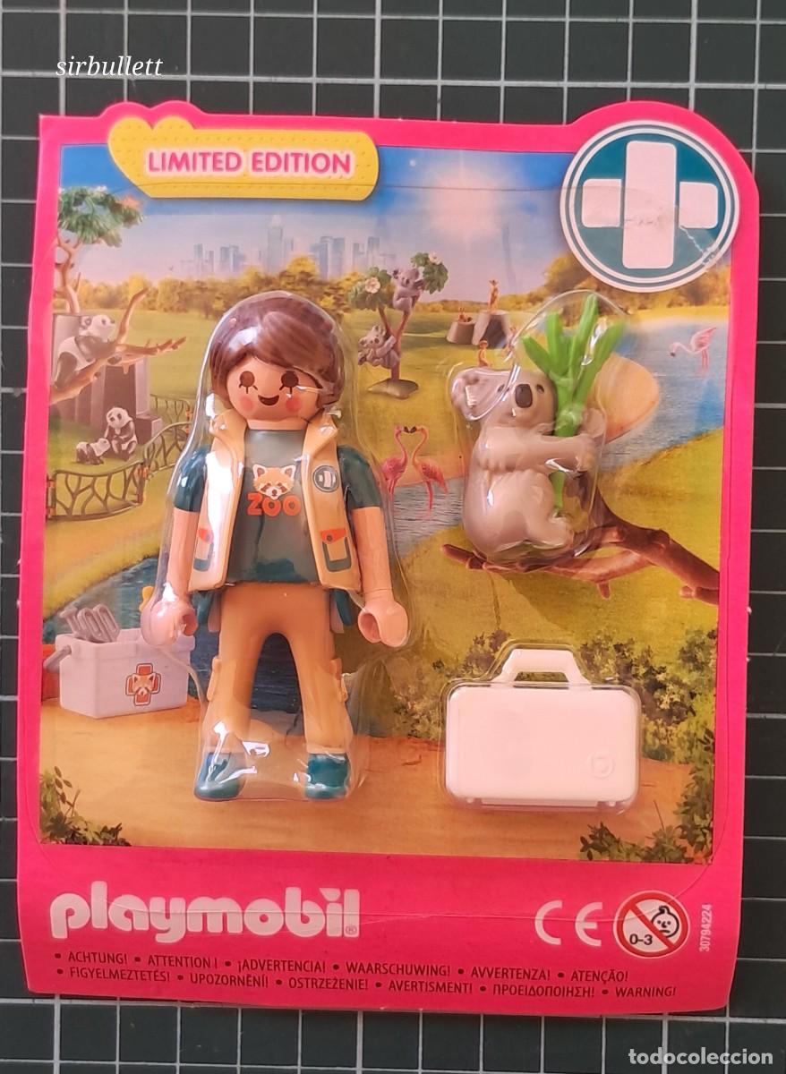 Playmobil: Figura veterinaria con koala en blister sin abrir. Playmobil pink revista n&ordm; 34. Granja