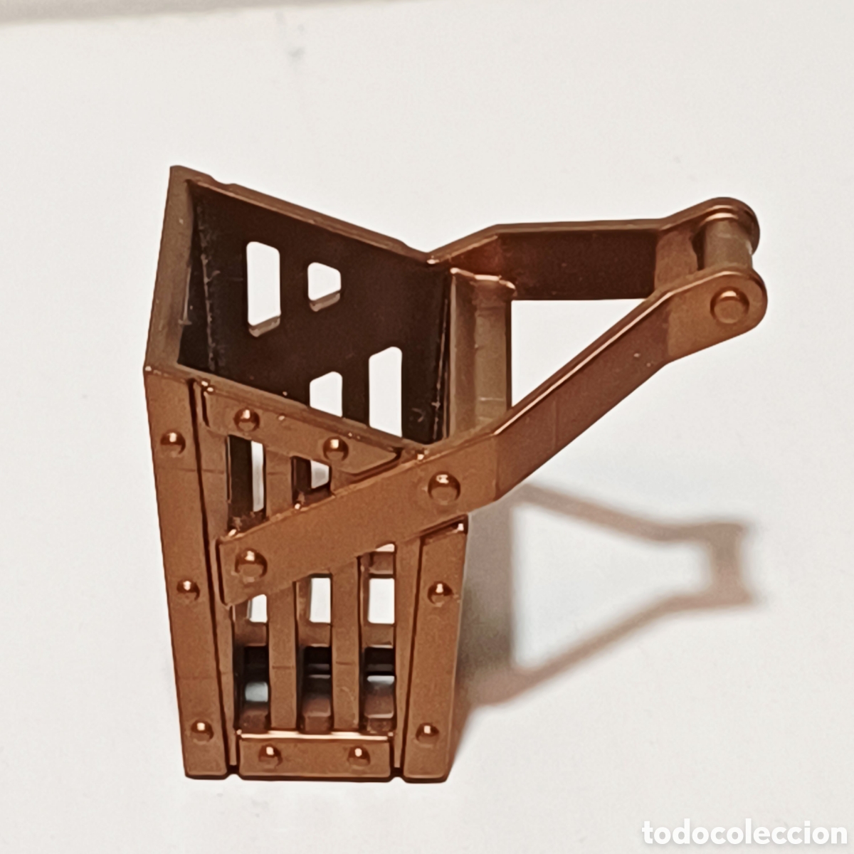 Playmobil: Pieza playmobil N&deg; 33244901 cubeta grua elevador medieval bronce metalizado polipasto