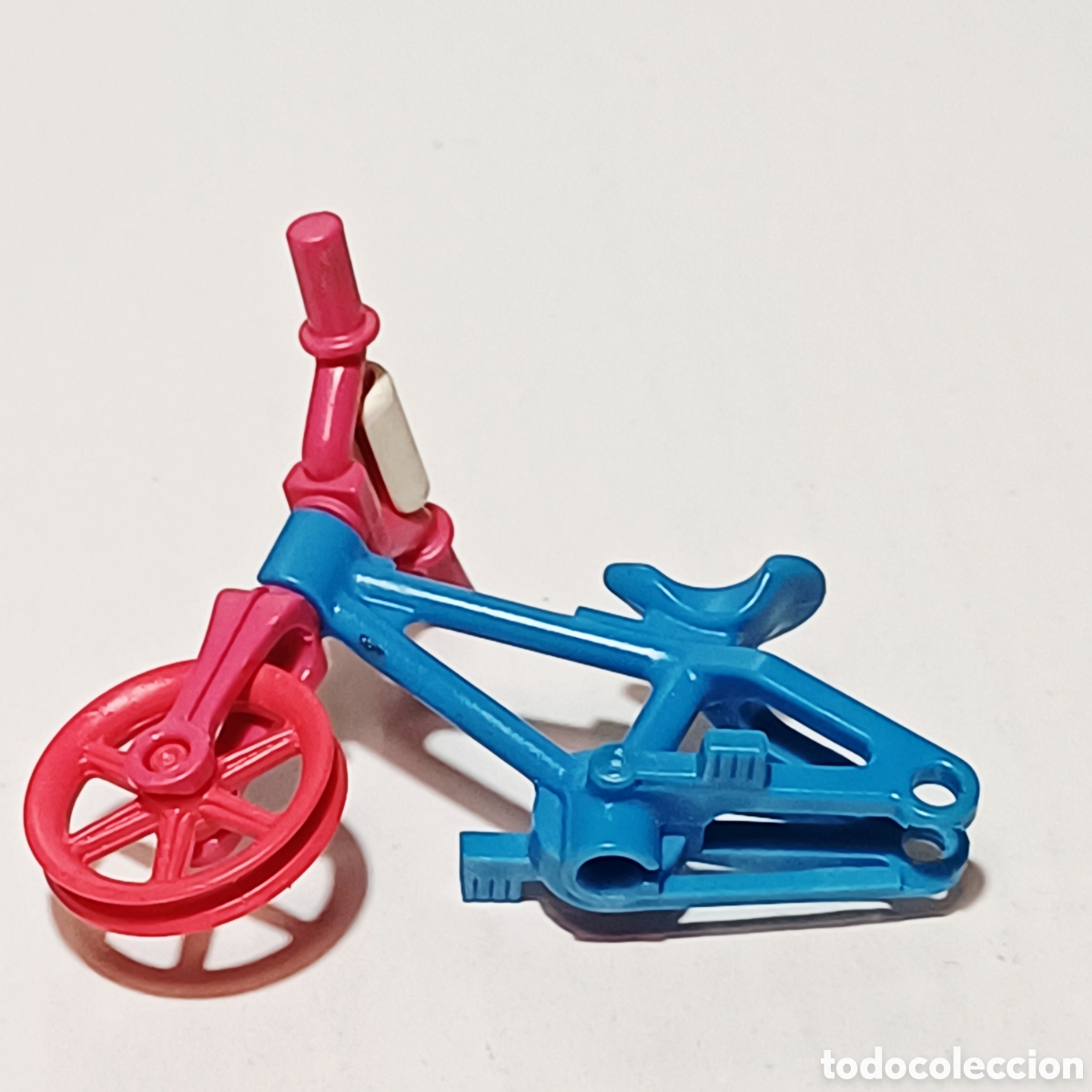 Playmobil: Pieza playmobil bicicleta cuadro bmx ni&ntilde;o azul con manillar rojo