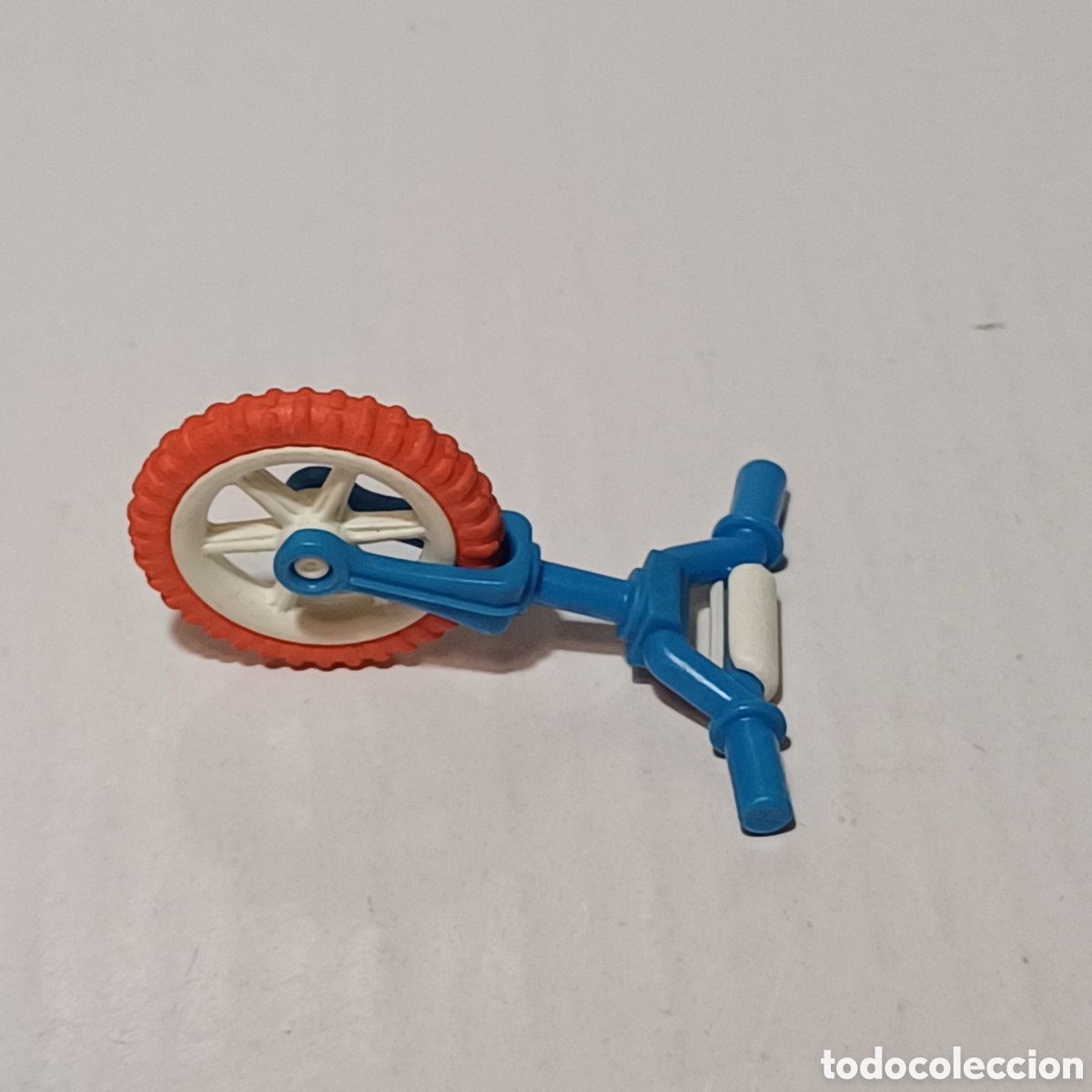 Playmobil: Pieza playmobil manillar azl llanta blanca rueda roja bicicleta ni&ntilde;o BMX