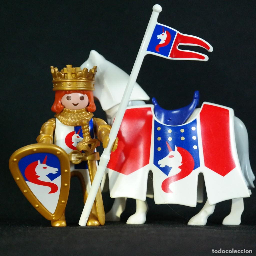 Playmobil: Playmobil caballero rey medieval unicornio con caballo ☼