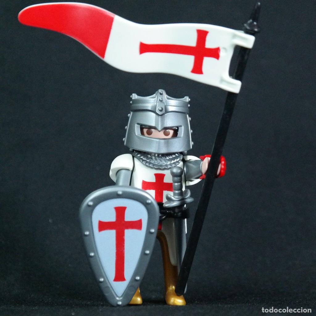 Playmobil: Playmobil caballero templario cruzado con bandera ☼