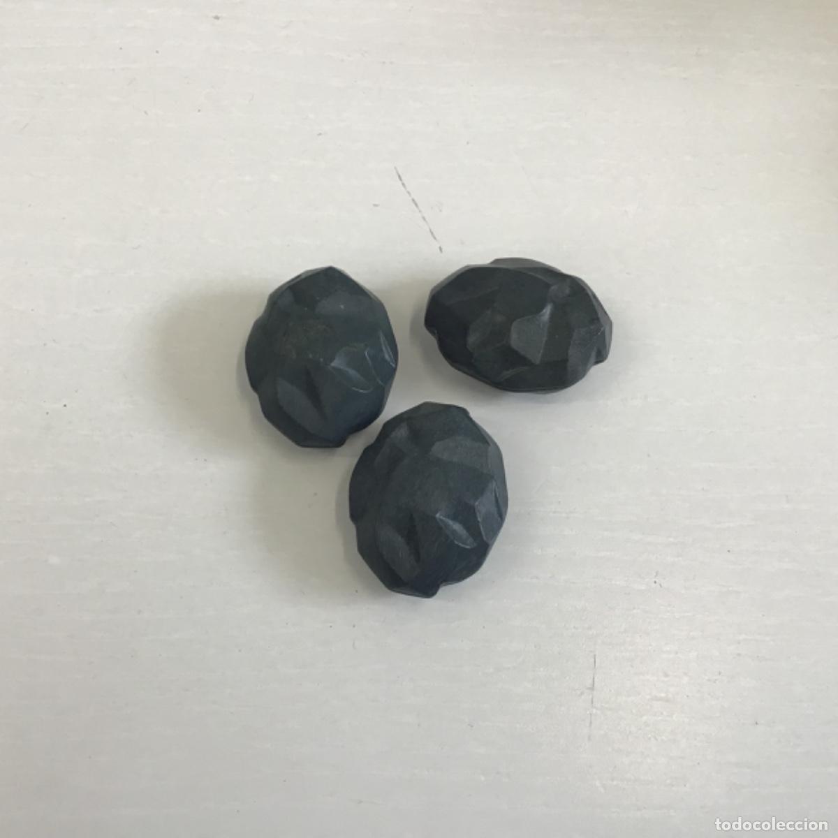 Playmobil: Playmobil Ref. 3318, 4037, 4038, 4041&hellip; Lote tres piedras, rocas peque&ntilde;as gris oscuro.