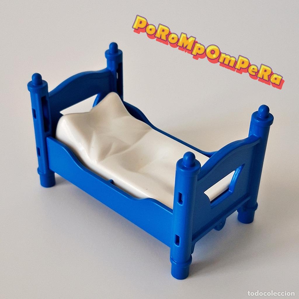 Playmobil: PLAYMOBIL CAMA AZUL + COLCH&Oacute;N BLANCO DORMITORIO INFANTIL 5306 LITERA HABITACI&Oacute;N NI&Ntilde;O O9?MBX?