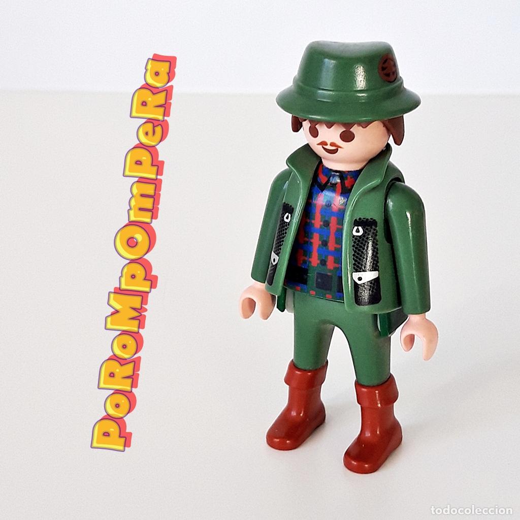 Playmobil: PLAYMOBIL FIGURA CAZADOR CON SOMBRERO VERDE OSCURO HOMBRE FC