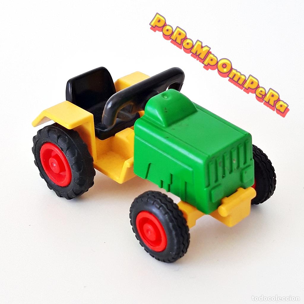 Playmobil: PLAYMOBIL TRACTOR INFANTIL 3715 VEH&Iacute;CULO AMARILLO-VERDE NI&Ntilde;O A&Ntilde;OS 90 CG5