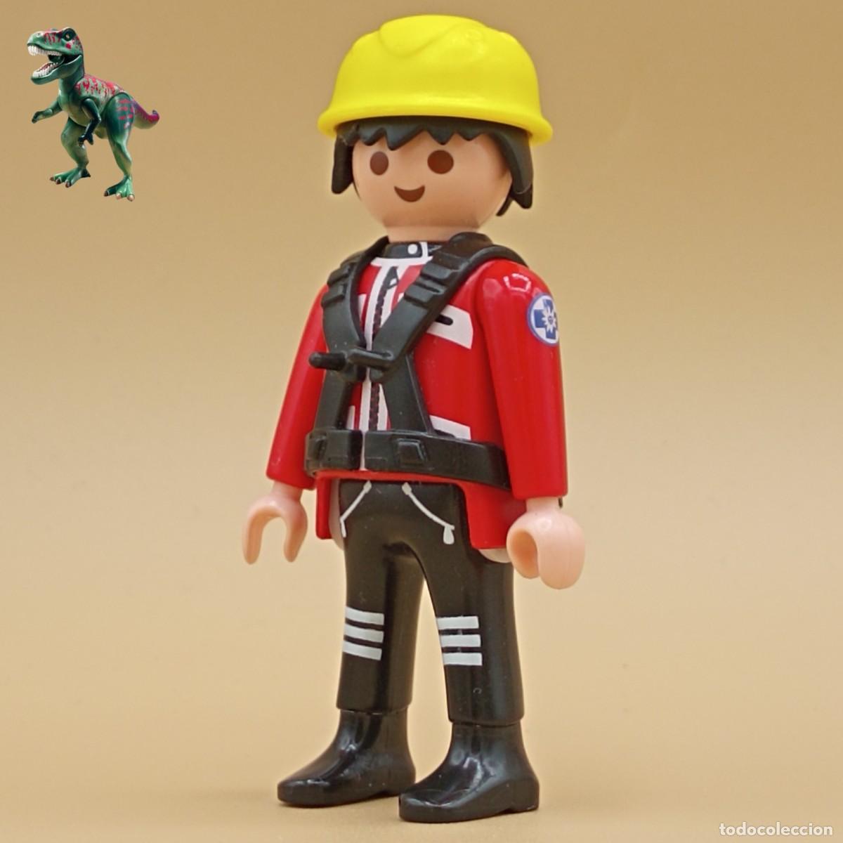 Playmobil: Playmobil figura paramedico helicoptero de rescate de monta&ntilde;a arnes doctor medico hospital 5428