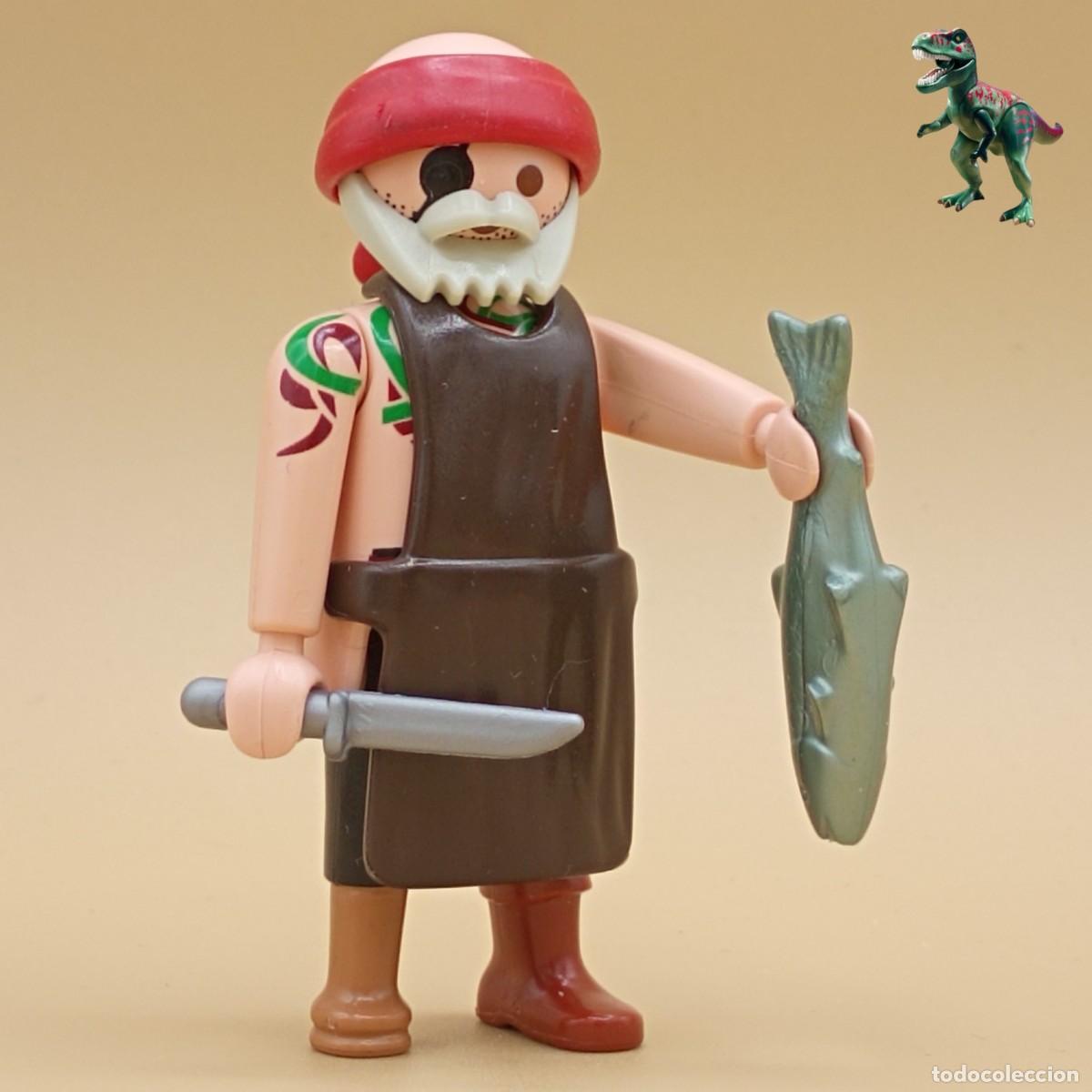 Playmobil: Playmobil figura cocinero pirata chef carnicero marinero pescadero tripulante de barco pescaderia