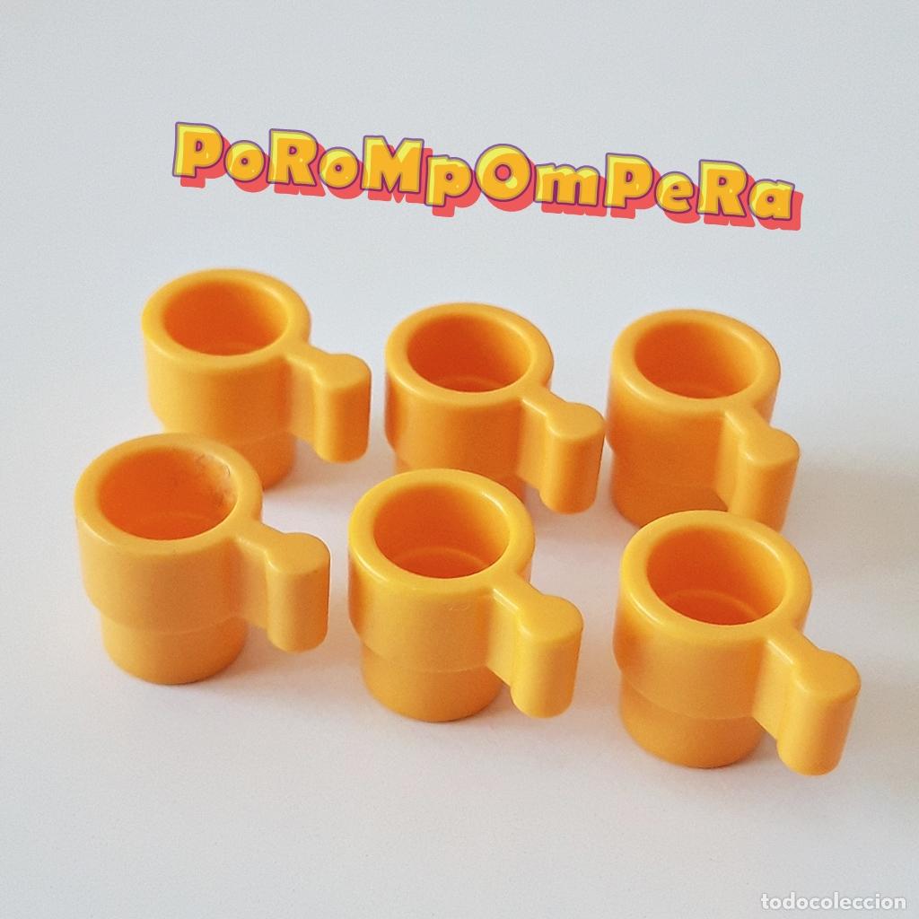 Playmobil: PLAYMOBIL LOTE X6 TAZAS MOSTAZA VAJILLA COCINA COMEDOR CAFETER&Iacute;A RESTAURANTE VJ