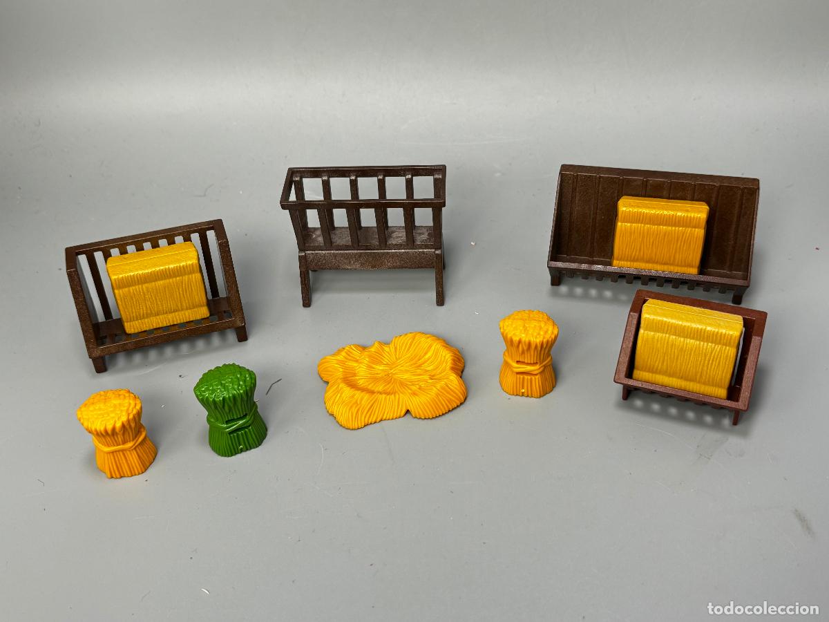 Playmobil: Playmobil lote comedero y fardo de paja granja establo rancho