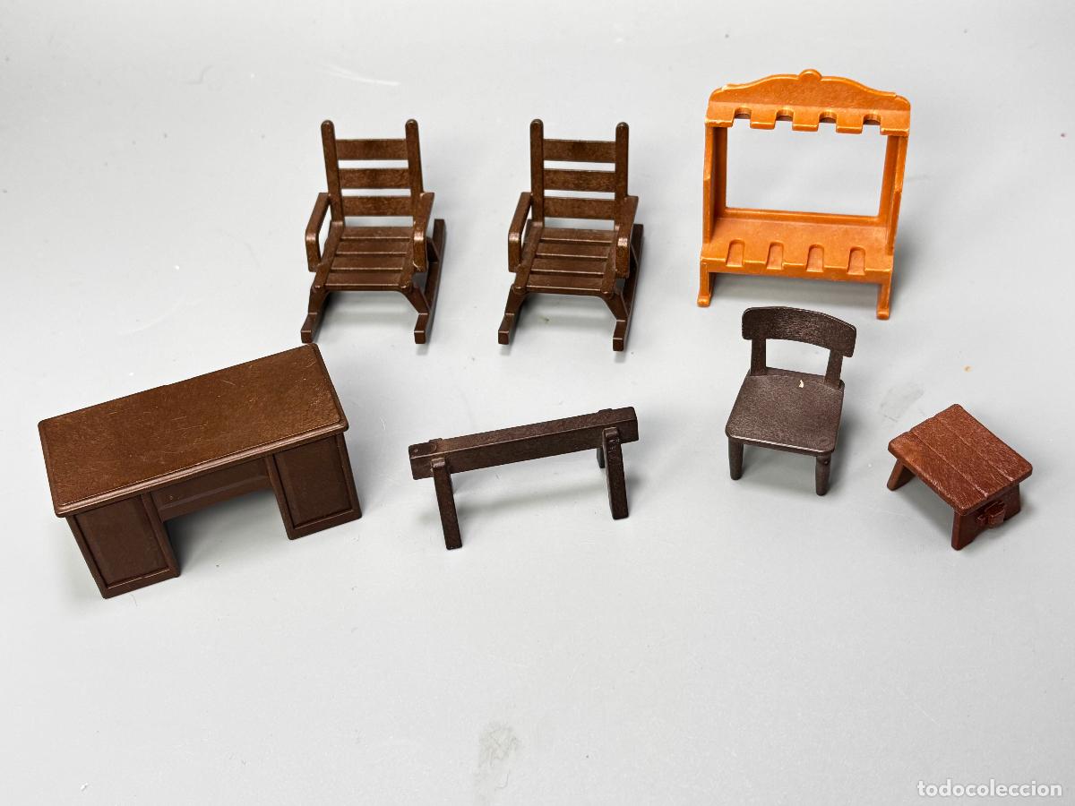 Playmobil: Playmobil lote mecedora escritorio silla armero