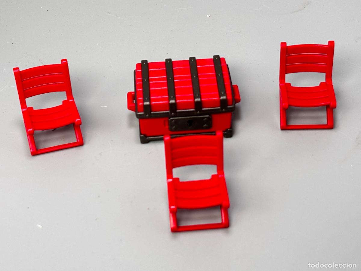 Playmobil: Playmobil lote cofre rojo con silla plegable