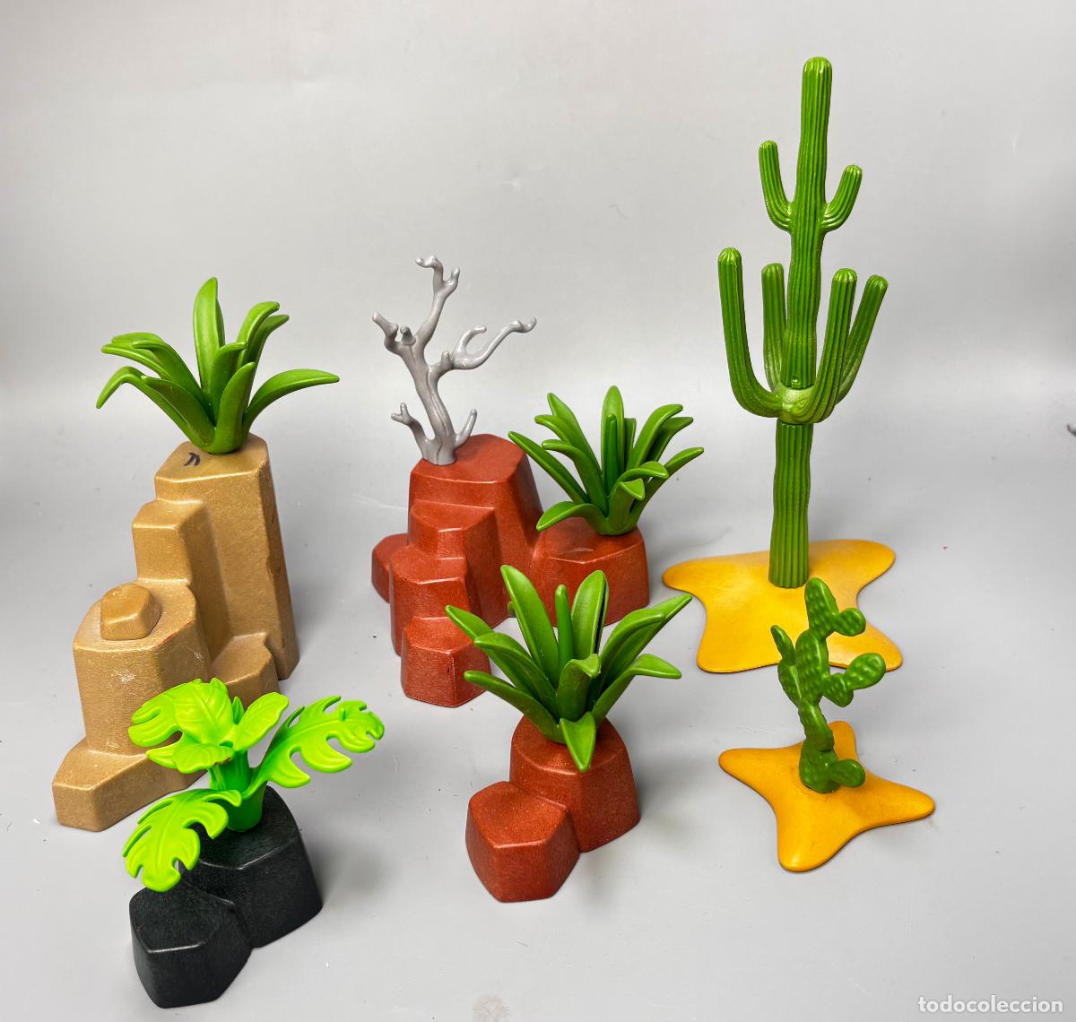 Playmobil: Playmobil lote cactus arbol seco roca base escenario oeste