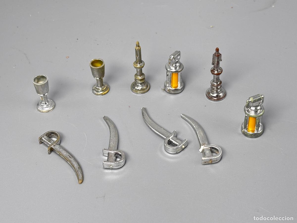 Playmobil: Playmobil LOTE ESPADA LINTERNA Y CANDELABRO CROMADO