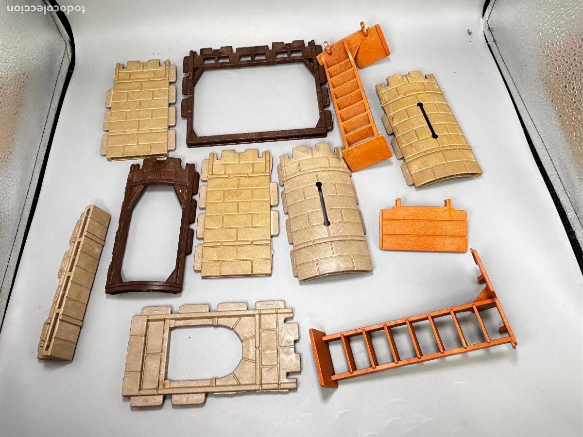 Playmobil: Playmobil lote piezas defecto pesta&ntilde;a restos silicona torre castillo