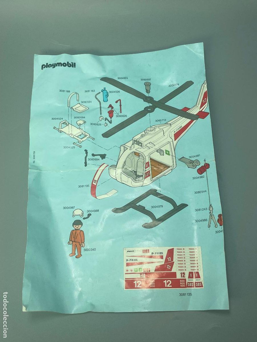 Playmobil: Playmobil 3789 instrucciones helic&oacute;ptero de rescate
