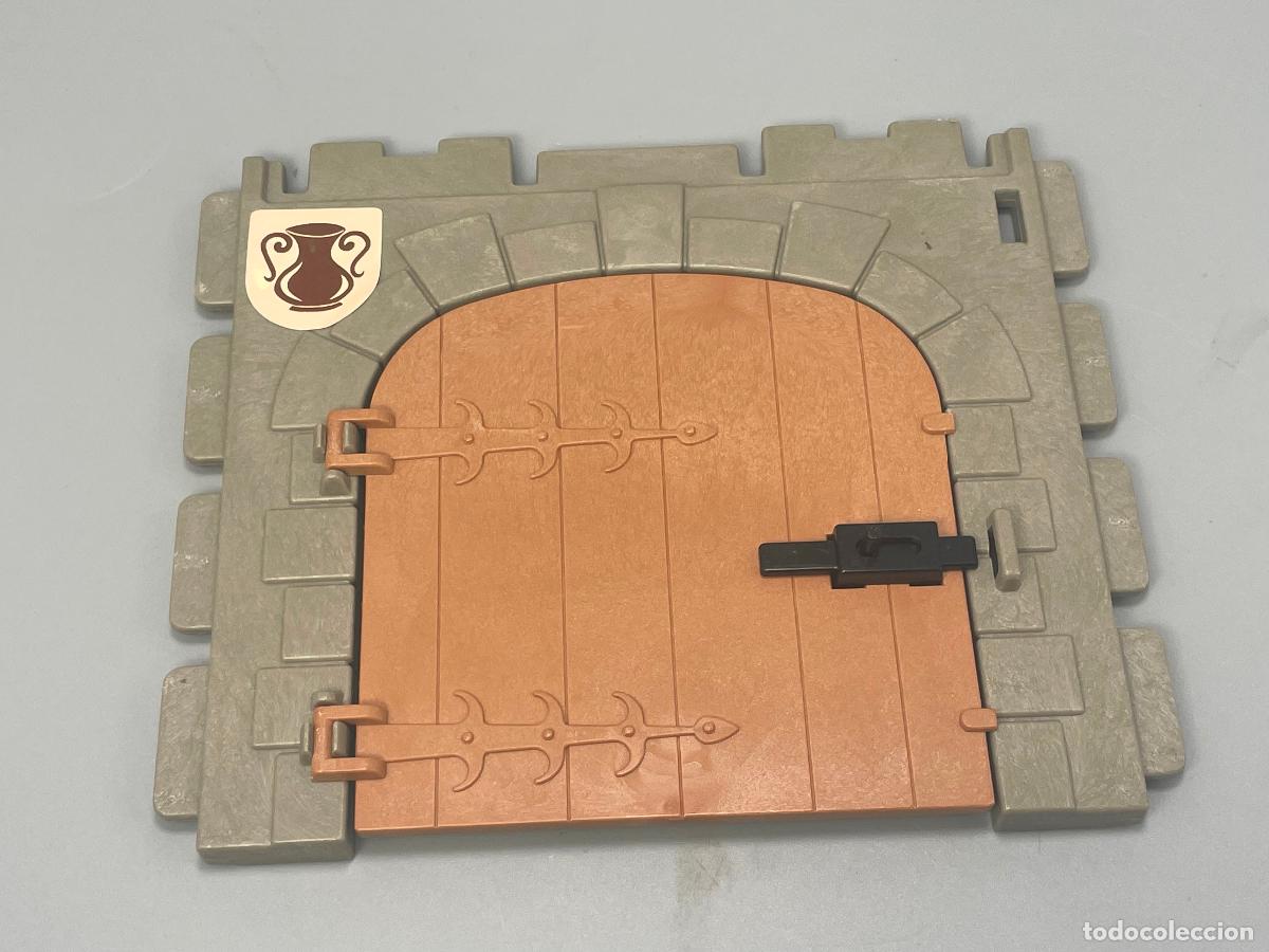 Playmobil: Playmobil pared grande con puerta y bisagra casa medieval