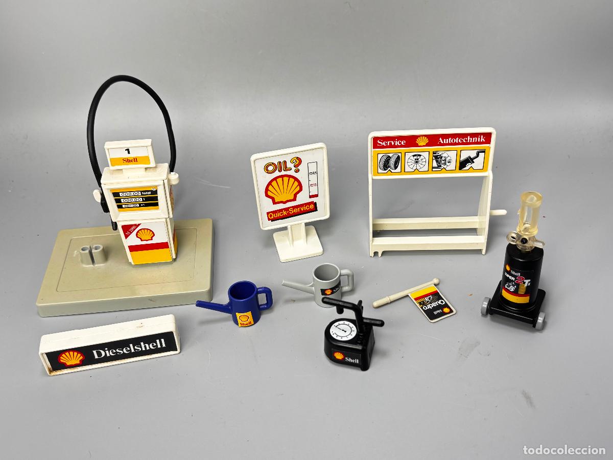 Playmobil: Playmobil 3437 estaci&oacute;n de servicio surtidor y accesorios Shell