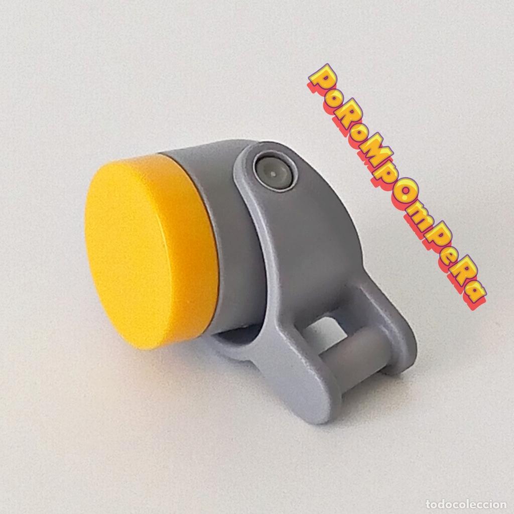 Playmobil: PLAYMOBIL FOCO BASCULANTE GRIS-AMARILLO HELIC&Oacute;PTERO BOTE LANCHA RESCATE BARCO FARO LUZ T9
