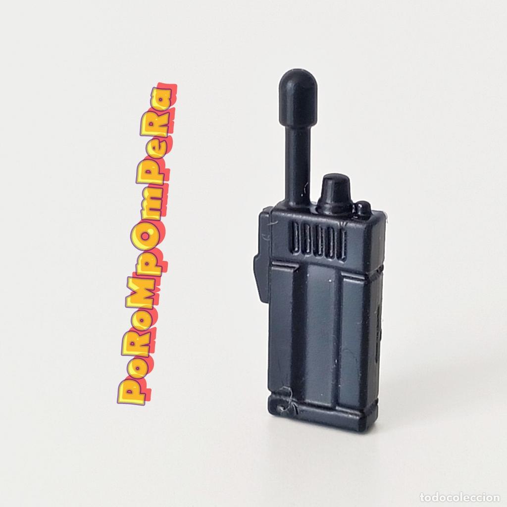 Playmobil: PLAYMOBIL WALKIE TALKIE NEGRO COMUNICADOR ANTENA CORTA TRANSMISOR RECEPTOR DIFERENTES SETS T9