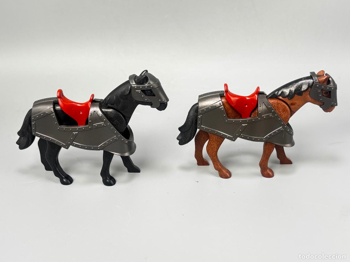 Playmobil: Playmobil lote caballo moderno con armadura medieval
