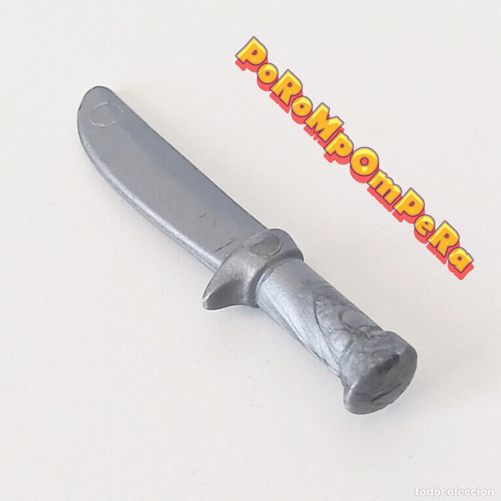 Playmobil: PLAYMOBIL CUCHILLO PLATEADO VAQUERO OESTE SOLDADO INDIO BANDIDO EXPLORADOR GUERRERO MEDIEVAL T9