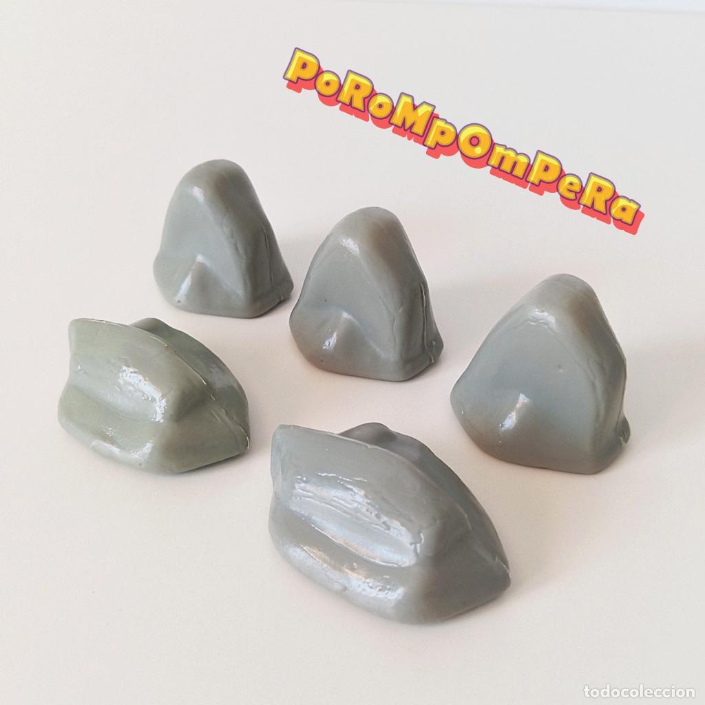 Playmobil: PLAYMOBIL? LOTE X5 ROCA GRIS PL&Aacute;STICO PIEDRA OBRA CONSTRUCCI&Oacute;N OESTE MEDIEVAL VIKINGO BEL&Eacute;N T9