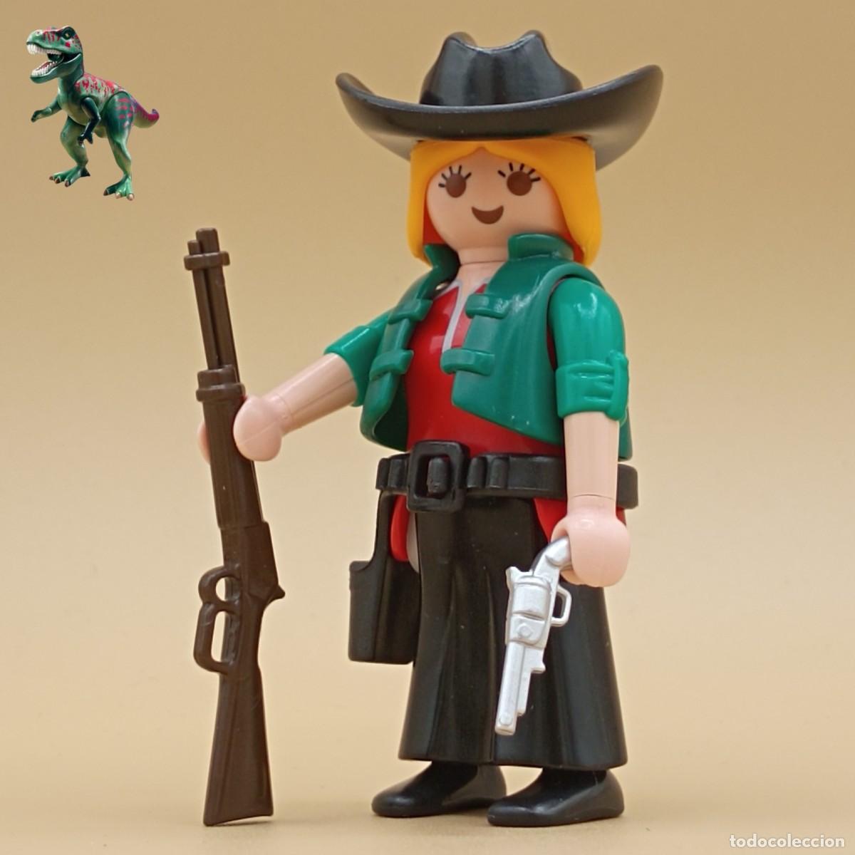 Playmobil: Playmobil figura mujer vaquero cowboy pistolera forajida bandida rancho oeste western