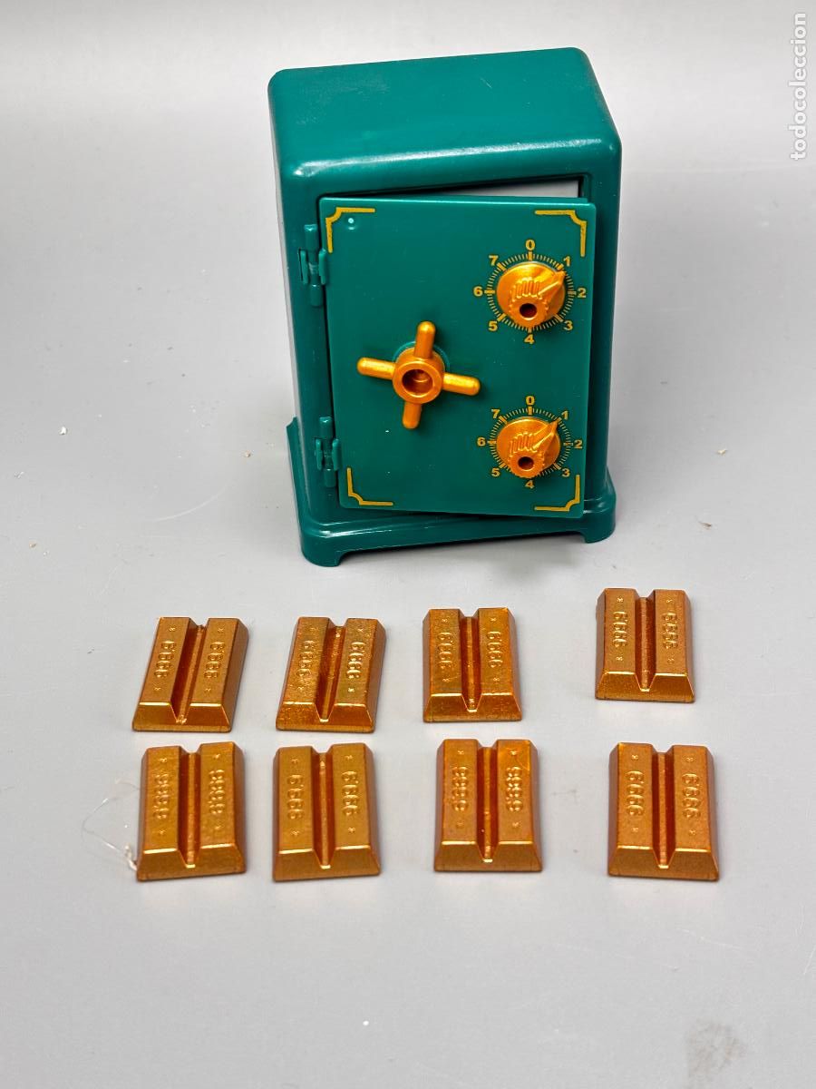 Playmobil: Playmobil lote caja fuerte verde con lingotes de pl&aacute;stico