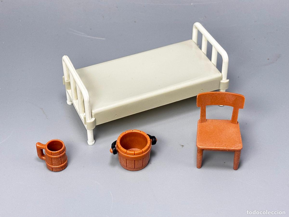 Playmobil: Playmobil lote cama con silla cubo oeste
