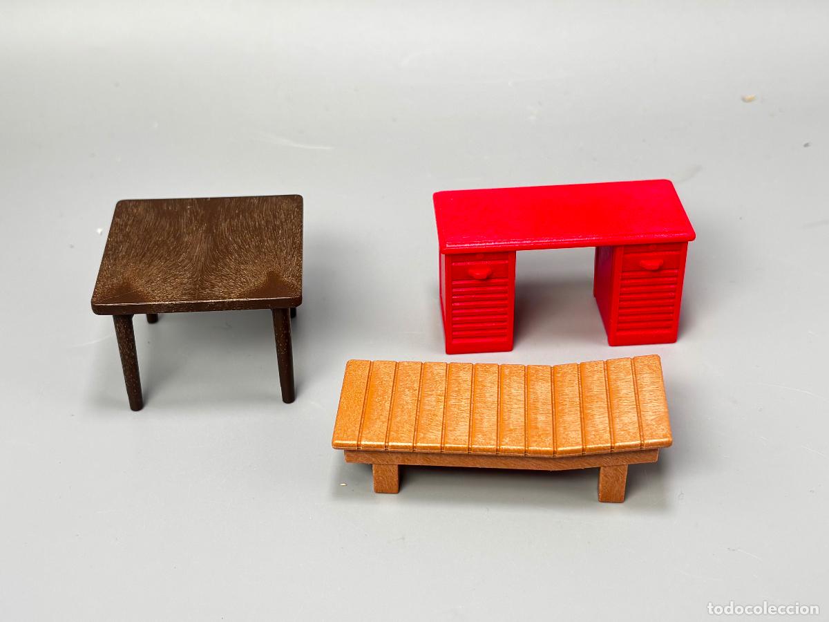 Playmobil: Playmobil lote mesa cama y escritorio oficina sheriff