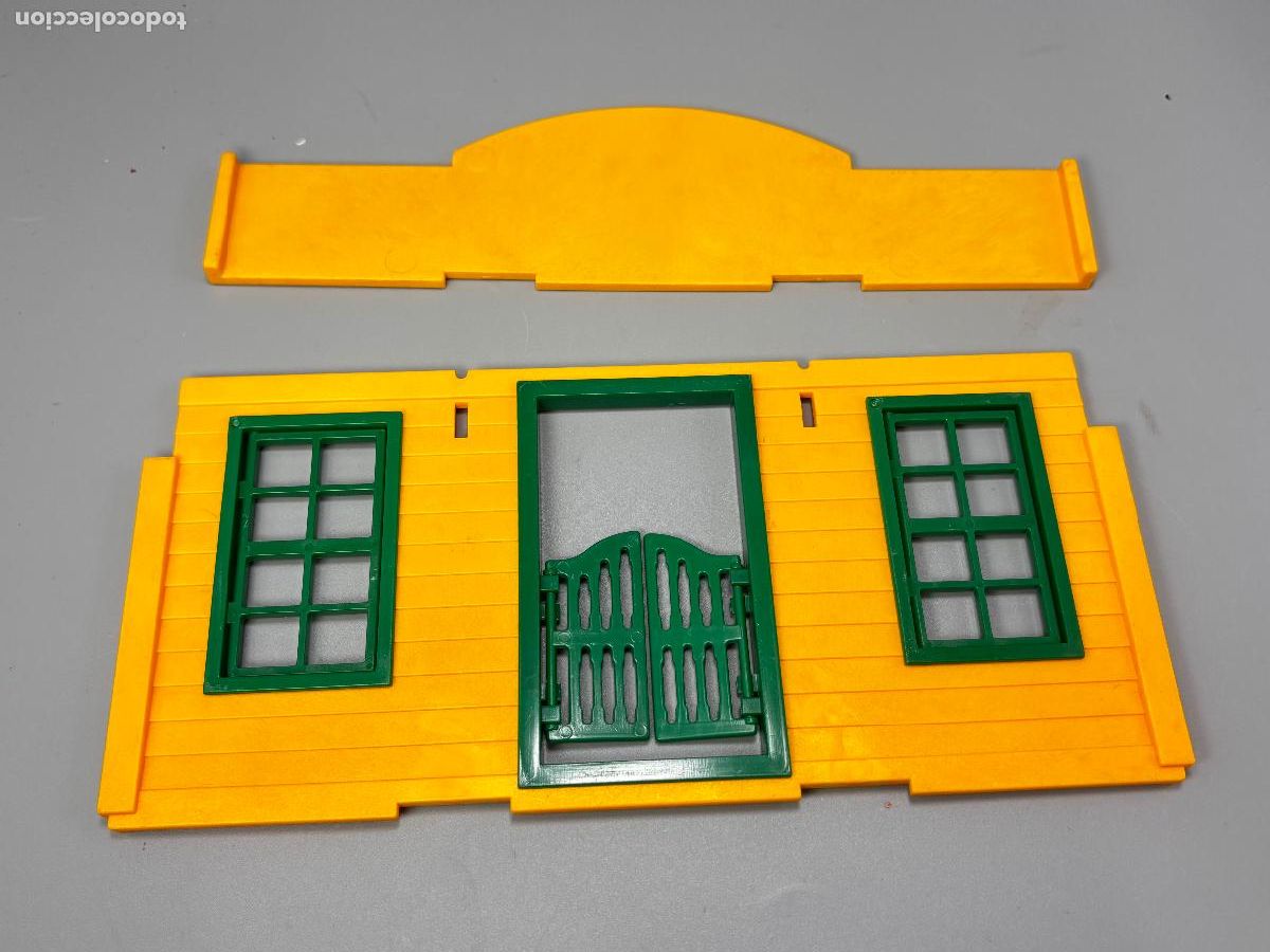 Playmobil: Playmobil 3425 3461 fachada con puerta y ventana letrero sin pegatina sal&oacute;n oeste